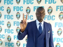 Okello Newton Freddy, the FDC party flag bearer for Oyam North by- election