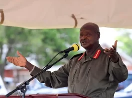 President Yoweri Kaguta Museveni addressing the NRM Parliamentary Caucus in a retreat at the National Leadership Institute (NALI) in Kyankwanzi