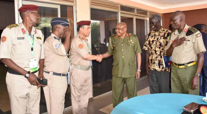 COS LF Maj Gen Jack Bakasumba interact with Chief Instructors from Libya