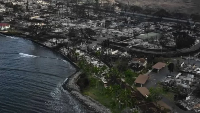 Hawaiian Town after being destroyed by fire