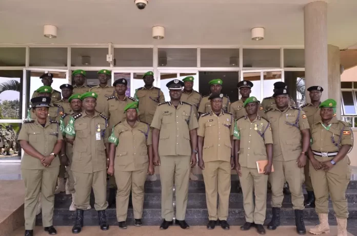 A team of Police officers at Naguru Police Headquarters in Kampala