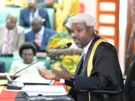 Rt. Hon. Thomas Tayebwa, the Deputy Speaker of Parliament during the Parliamentary session.