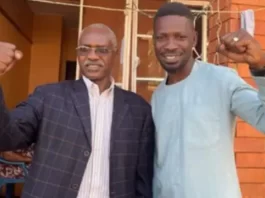 William Byaruhanga with Bobi Wine