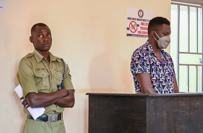 Semakula during court session at Kira Chief Magistrates Court