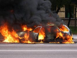 Car burning