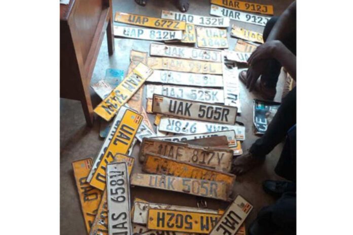 Number plate theft