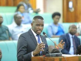 Joel Ssenyonyi in Parliament