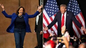 Trump and Harris 