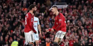 MANCHESTER UNITED STRENGTHEN CHAMPIONS LEAGUE BID WITH HARD-FOUGHT 2–1 VICTORY OVER BRENTFORD AT OLD TRAFFORD