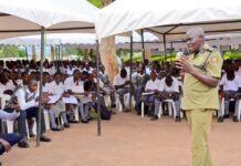 CP Muleterwa Leads Police Campaign on Crime Prevention in Mukono Schools