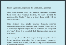 VERIFIED: Museveni Confirms Postponement of Martyrs’ Day Over Ebola Fears