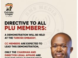 PLU’s Daudi Kabanda Declares Turkish Embassy Protest, Warns Leaders Against Missing Demonstration